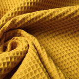 Waffle Pique Fabric Ocher