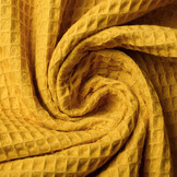 Waffle Pique Fabric Ocher