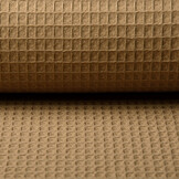 Waffle Pique Fabric Mocha Brown