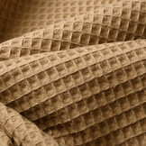 Waffle Pique Fabric Mocha Brown