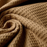 Waffle Pique Fabric Mocha Brown