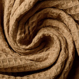 Waffle Pique Fabric Mocha Brown