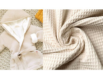 Wafel Katoen Licht Beige
