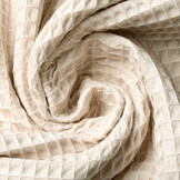 Waffle Pique Fabric Light Beige