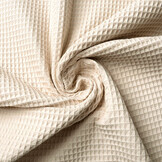 Waffle Pique Fabric Light Beige