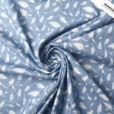 Bedrukte Jeans Veren Licht Blauw