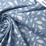 Bedrukte Jeans Veren Licht Blauw