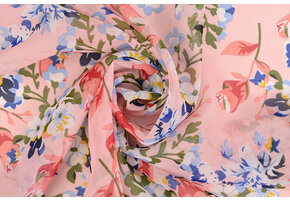 Chiffon Bedrukt Aafke Roze