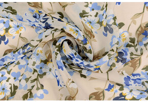 Chiffon Bedruckt Aafke Hellgrau