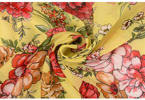 Chiffon Printed Keet Yellow