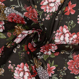 Chiffon Bedrukt Keet Zwart