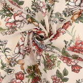 Chiffon Bedruckt Keet Creme