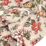 Chiffon Printed Keet Creme