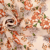 Chiffon Bedrukt Bregje Creme