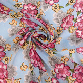 Chiffon Bedruckt Bregje Blau