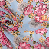 Chiffon Bedruckt Bregje Blau