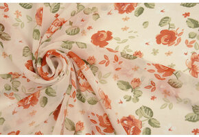 Chiffon Bedrukt Froukje Creme