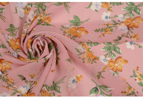Chiffon Printed Ciska Pink