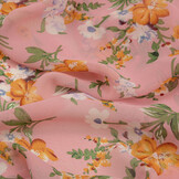 Chiffon Bedruckt Ciska Rosa