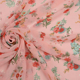Chiffon Bedrukt Heidi Roze