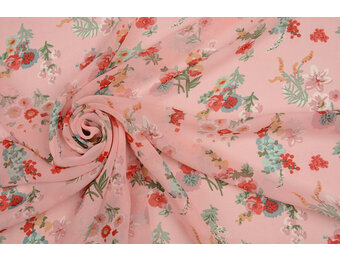 Chiffon Printed Heidi Pink