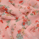 Chiffon Bedrukt Heidi Roze