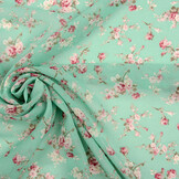 Chiffon Bedruckt Nadine Minzgrün