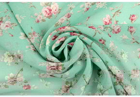 Chiffon Printed Nadine Mint Green