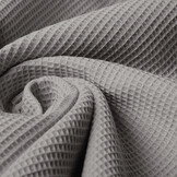 Mini Waffle Pique Fabric Grey