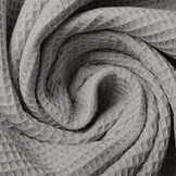 Mini Waffle Pique Fabric Grey