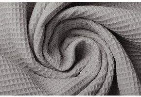 Mini Waffelpiqué Baumwolle Grau