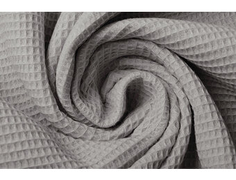 Mini Waffelpiqué Baumwolle Grau