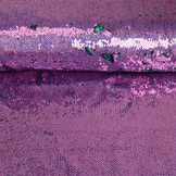 Reversibler Paillettenstoff Flieder Rosa-Meergrün