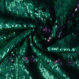 Omkeerbare Pailletten Stof Lila Roze-Zeegroen