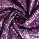 Reversibler Paillettenstoff Flieder Rosa-Meergrün