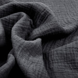 Double Gauze Fabric Dark Grey