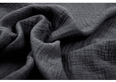 Double Gauze Fabric Dark Grey