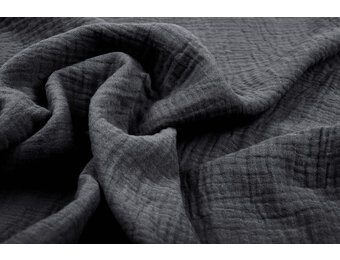 Double Gauze Fabric Dark Grey