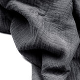 Double Gauze Fabric Dark Grey