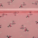 Stretch Satin Bedruckt Blumen Lucille Rosa