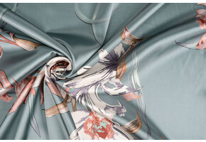 Stretch Satin Bedruckt Blumen Marylou Jeans