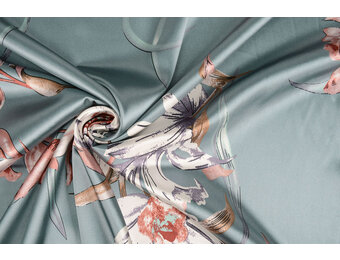 Stretch Satin Bedruckt Blumen Marylou Jeans