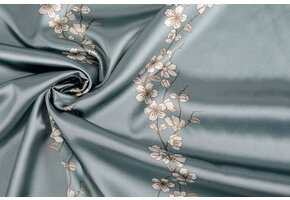 Stretch Satin Printed Flowers Jenny Jeans