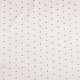 Stretch Satin Printed Dots White Black