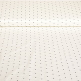 Stretch Satin Printed Dots White Black