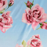 Stretch Satin Printed Madison Rose