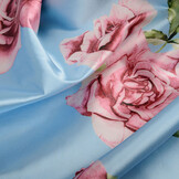 Stretch Satin Printed Madison Rose