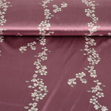 Stretch Satin Printed Flowers Jenny Mauve