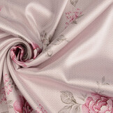 Stretch Satin Printed Flowers Pheline