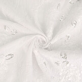 Geborduurde Pailletten op Poly Silk Wit